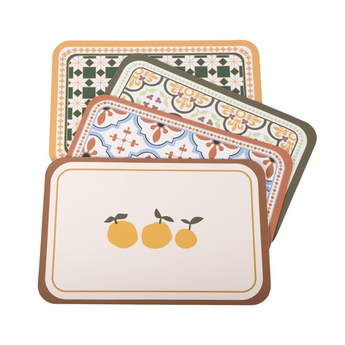 Set leather placemats - of, pu