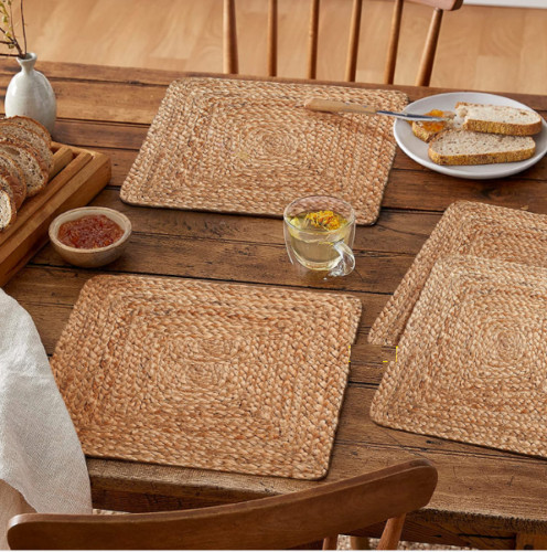 Square tablemats jute place - tablemats,