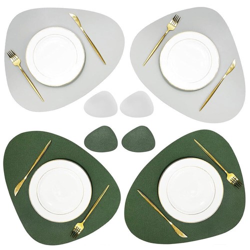 Set leather placemats - set, of