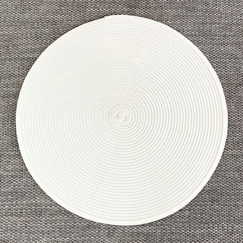 Set white round - white, woven