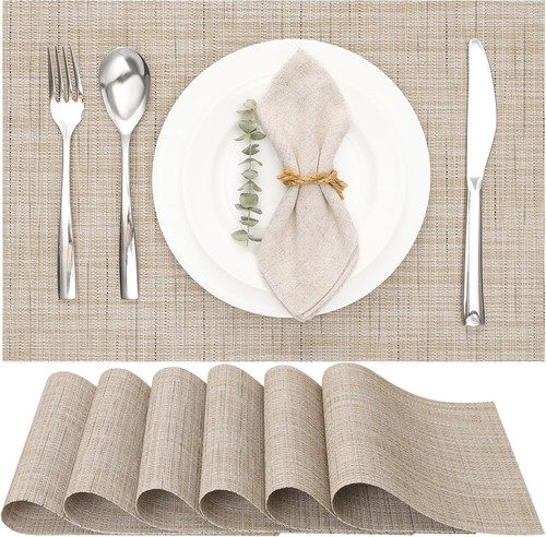 Table mats placemats set 6 - of,