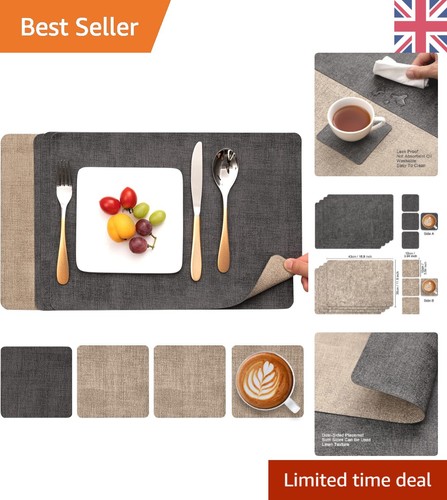 Elegant faux leather placemat - leather,