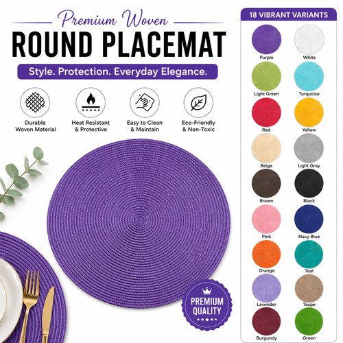Pcs woven table mats large - table,