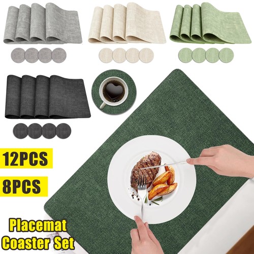 Set leather place mats - leather,