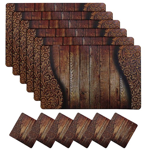 Wooden print dining table - print,