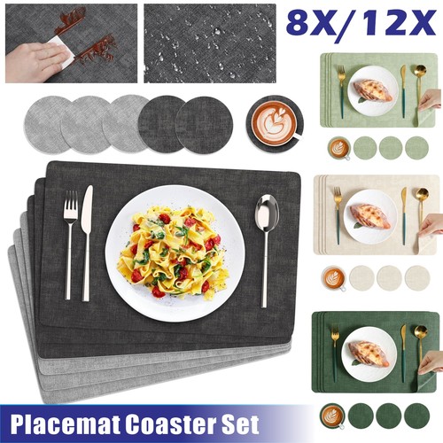 Leather placemats and - pu,