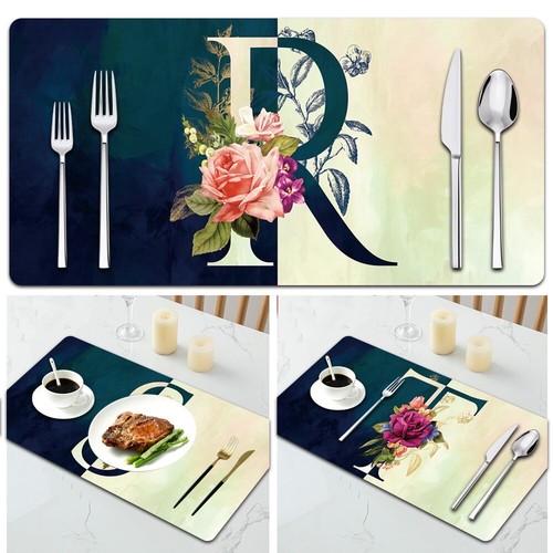 Leather placemats table mats - table,