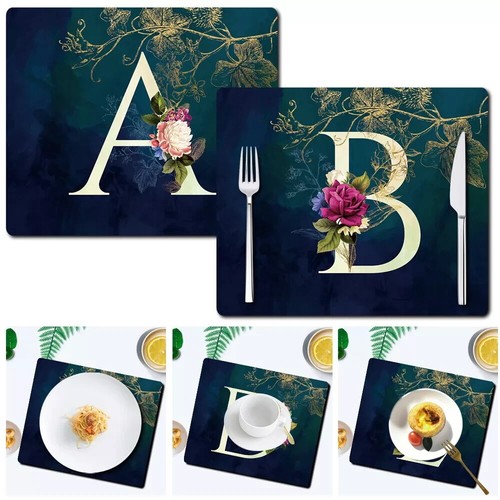 Pcs initial letter placemats - 1,